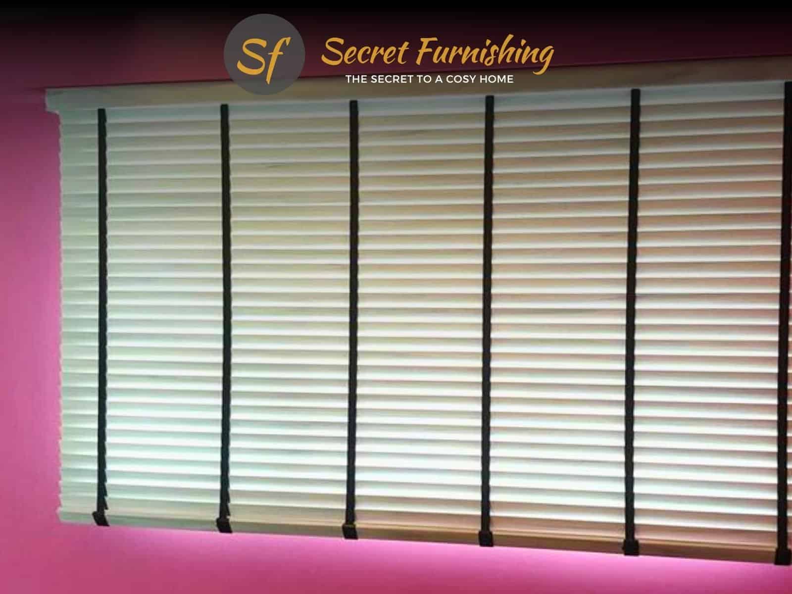 Venetian blinds with wooden slats Singapore